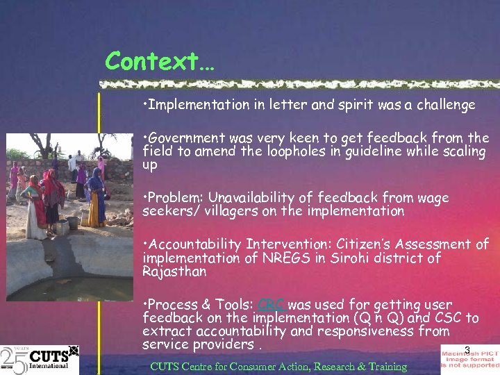 Context… • Implementation in letter and spirit was a challenge • Government was very