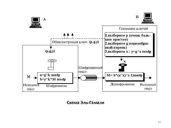 Отличие схемы эль гамаля от rsa