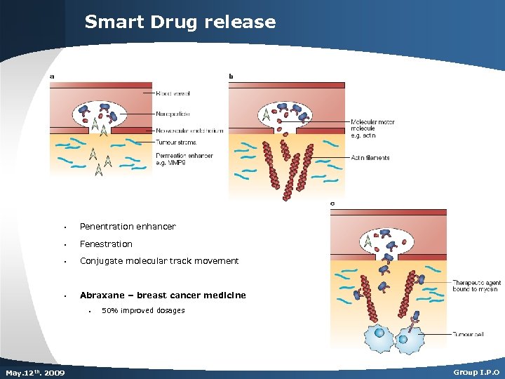 Smart Drug release § Penentration enhancer § Fenestration § Conjugate molecular track movement §