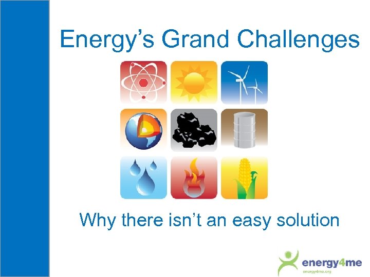 Energy’s Grand Challenges Why there isn’t an easy solution 