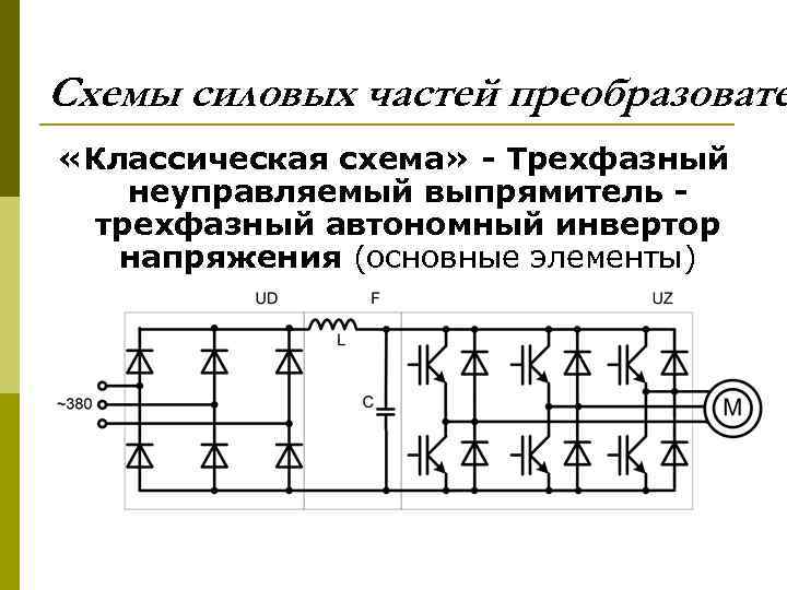 Неуправляемые выпрямители. Схема трехфазного автономного инвертора напряжения. Однофазный автономный инвертор напряжения схема. Автономный инвертор напряжения Аин. Автономный инвертор напряжения схема.