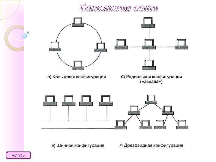 Топология сети Назад 