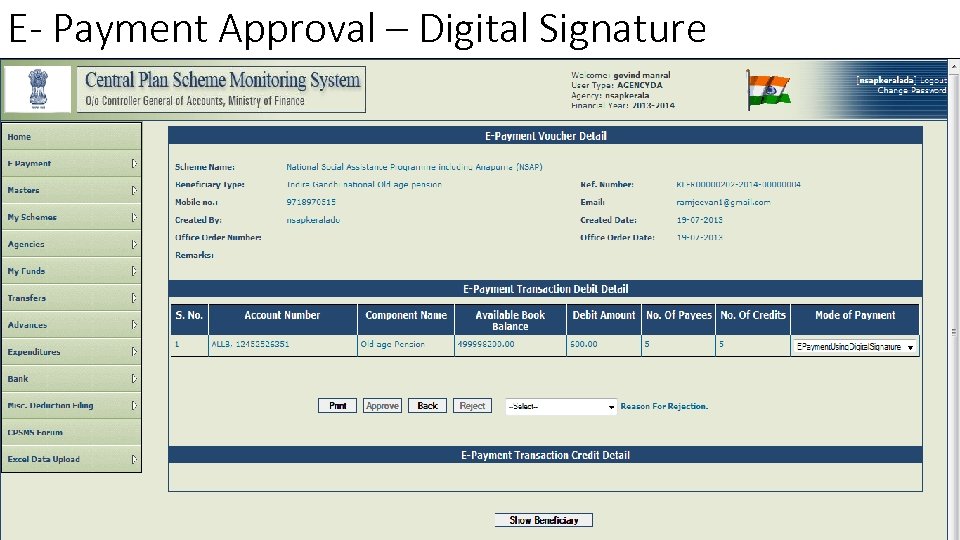 E- Payment Approval – Digital Signature 