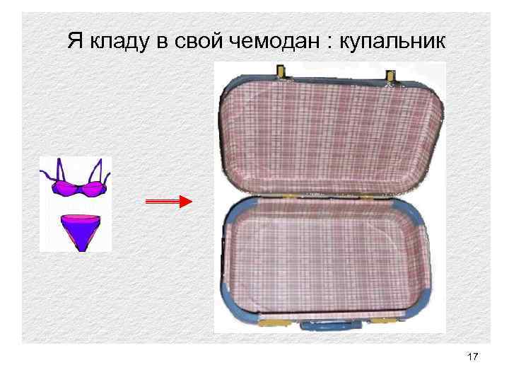 Я кладу в свой чемодан : купальник 17 