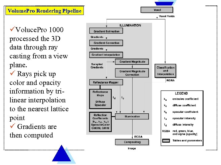 Volume. Pro Rendering Pipeline üVoluce. Pro 1000 processed the 3 D data through ray