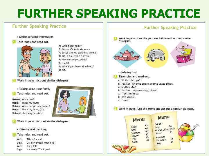 FURTHER SPEAKING PRACTICE 