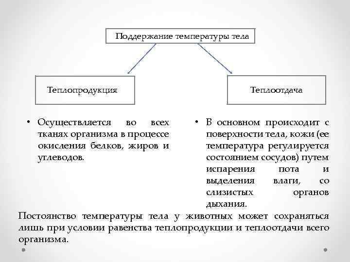 Поддержание температуры тела Теплопродукция • Осуществляется во всех тканях организма в процессе окисления белков,