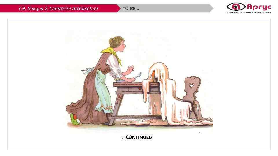 СЭ. Лекция 2. Enterprise Architecture TO BE… …CONTINUED 