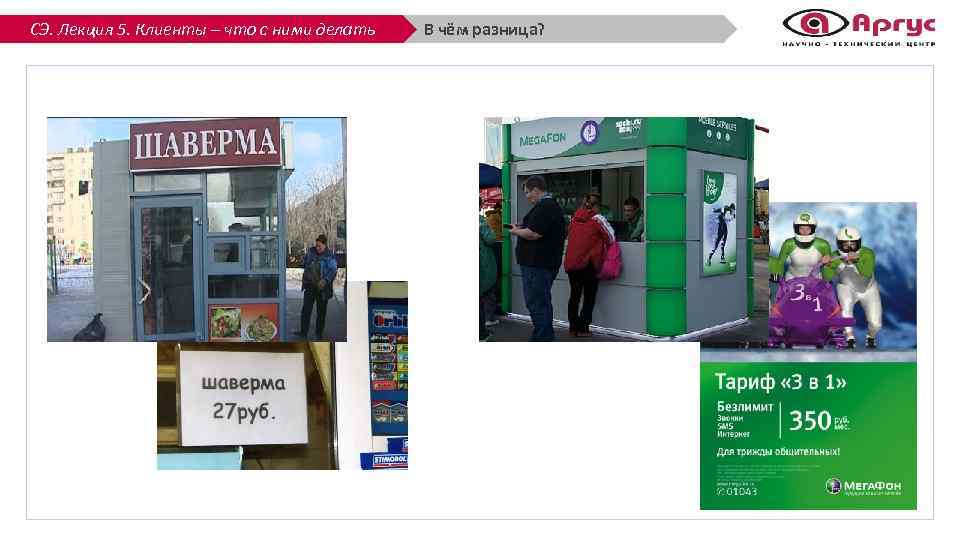СЭ. Лекция 5. Клиенты – что с ними делать В чём разница? 