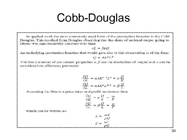 Cobb-Douglas 34 