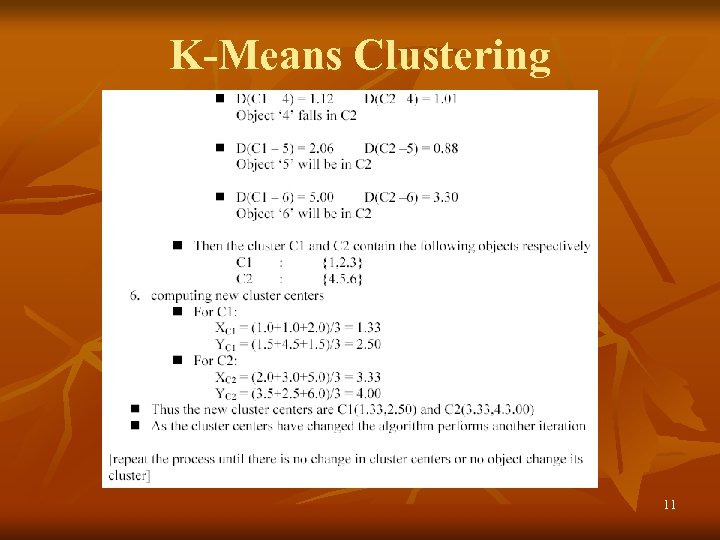 K-Means Clustering 11 