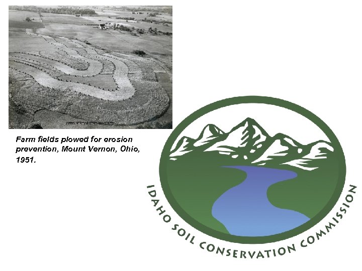 Farm fields plowed for erosion prevention, Mount Vernon, Ohio, 1951. 