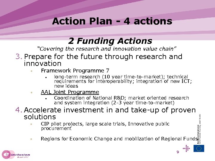 Action Plan - 4 actions 2 Funding Actions “Covering the research and innovation value