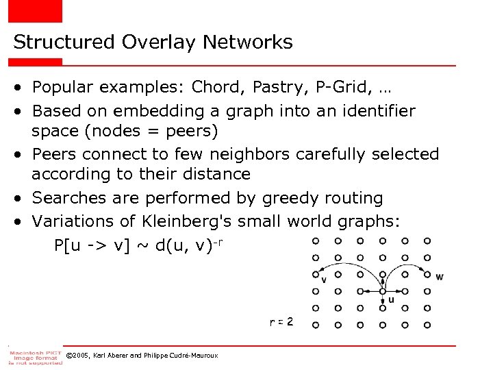 Structured Overlay Networks • Popular examples: Chord, Pastry, P-Grid, … • Based on embedding