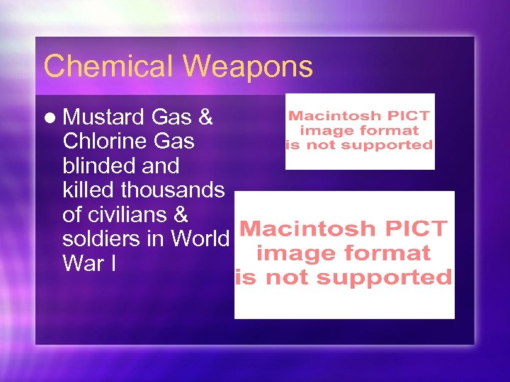 Chemical Weapons l Mustard Gas & Chlorine Gas blinded and killed thousands of civilians