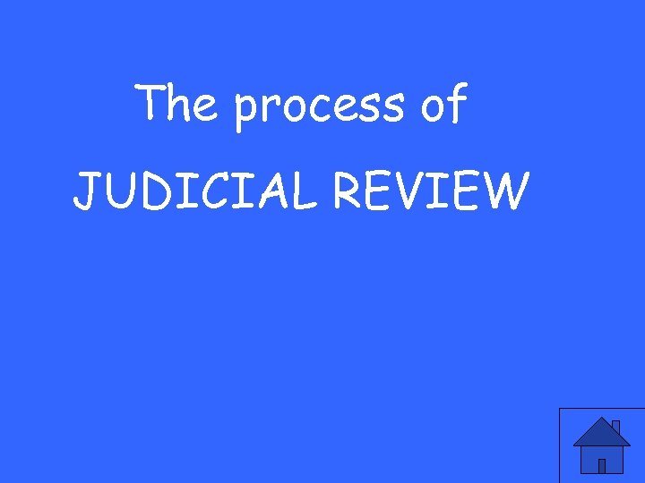 The process of JUDICIAL REVIEW 