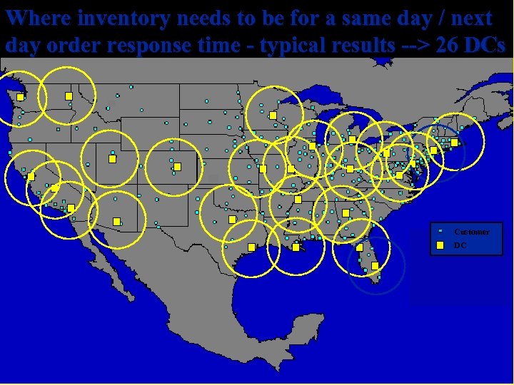 Where inventory needs to be for a same day / next day order response