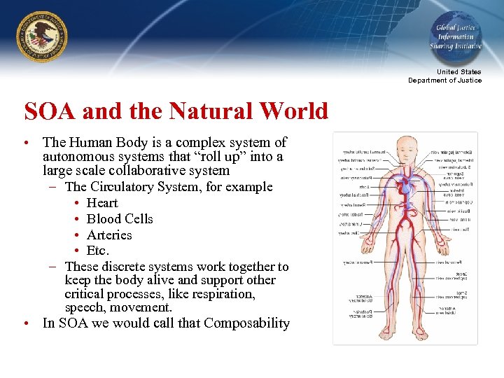 United States Department of Justice SOA and the Natural World • The Human Body