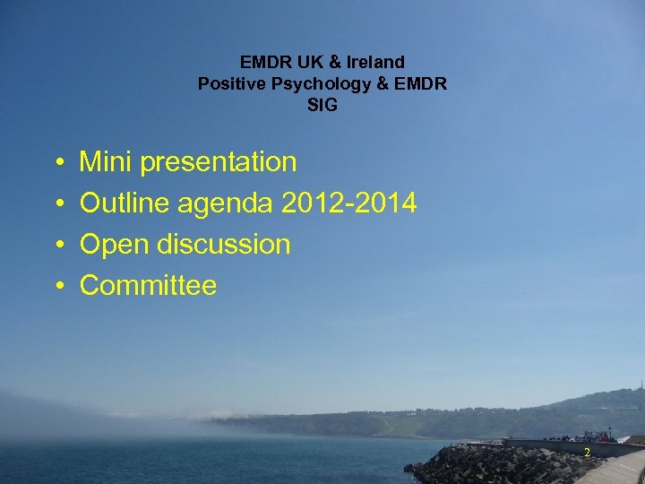 EMDR UK & Ireland Positive Psychology & EMDR SIG • • Mini presentation Outline