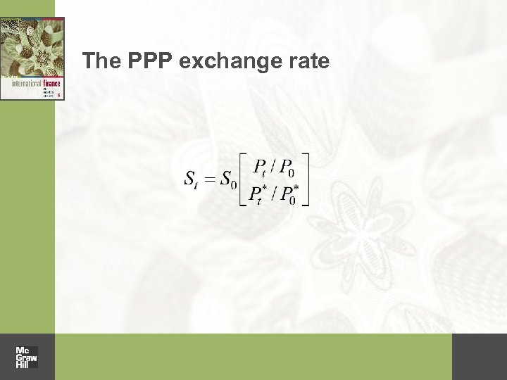 The PPP exchange rate 