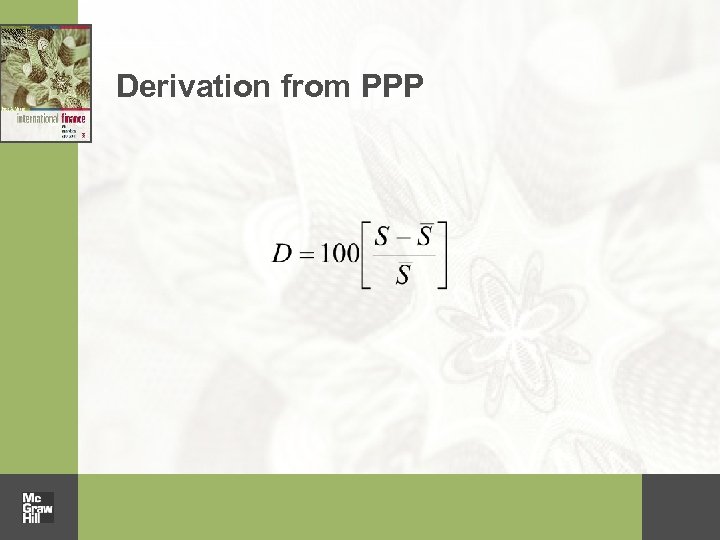 Derivation from PPP 
