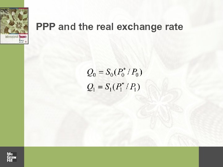 PPP and the real exchange rate 