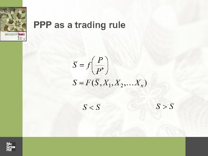 PPP as a trading rule 