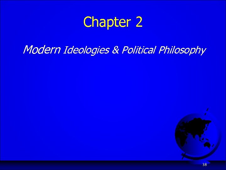 Chapter 2 Modern Ideologies & Political Philosophy 38 