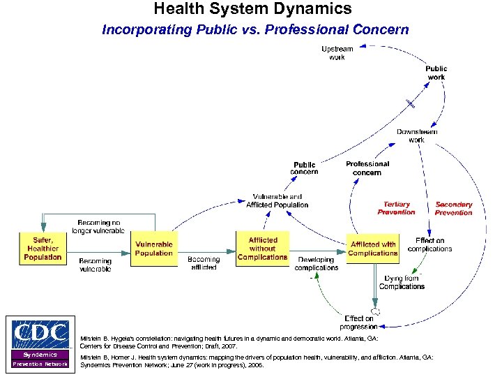 Health System Dynamics Incorporating Public vs. Professional Concern Milstein B. Hygeia's constellation: navigating health