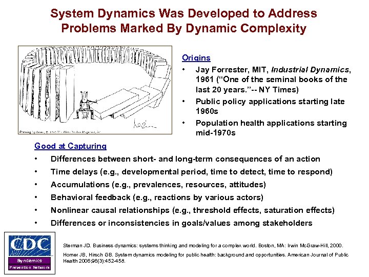 System Dynamics Was Developed to Address Problems Marked By Dynamic Complexity Origins • Jay