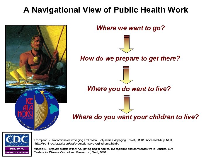 A Navigational View of Public Health Work Where we want to go? How do