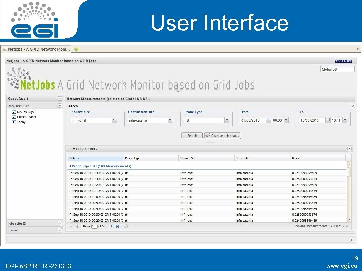 User Interface EGI-In. SPIRE RI-261323 19 www. egi. eu 