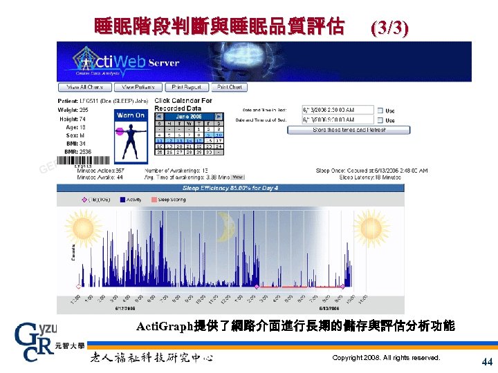 睡眠階段判斷與睡眠品質評估 EA ES YR G LO O HN EC NT O HC RC EA