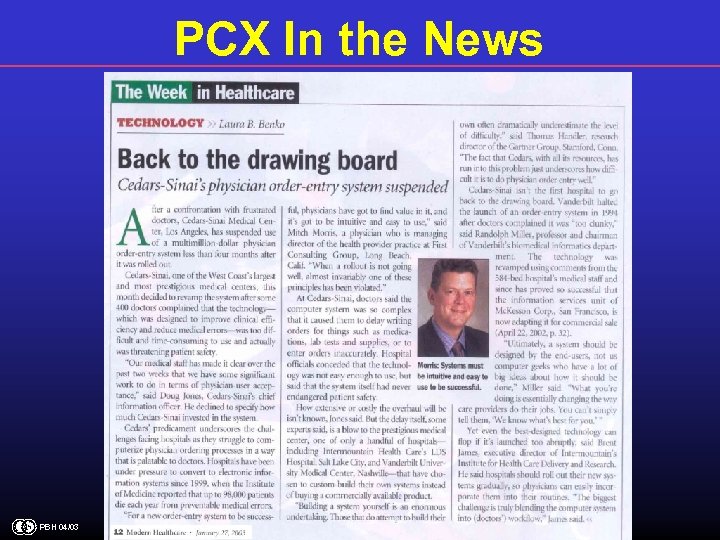 PCX In the News PBH 04/03 
