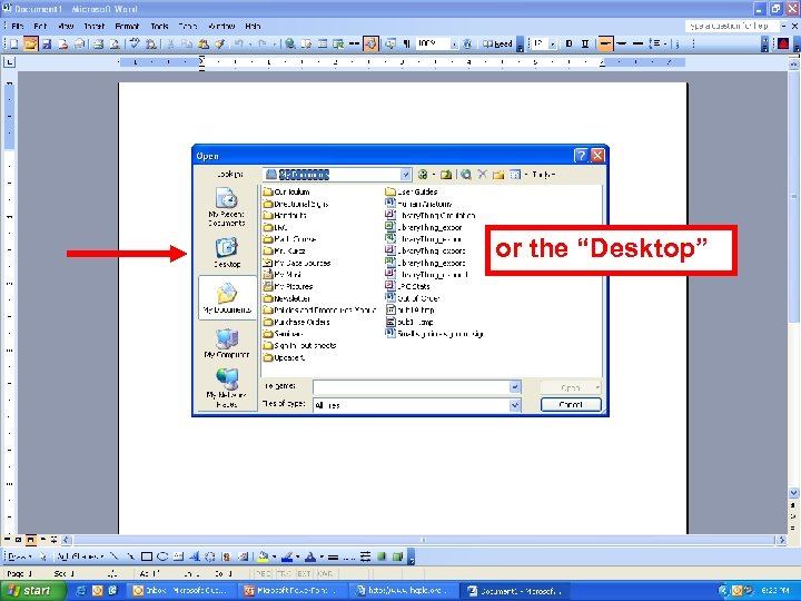or the “Desktop” 