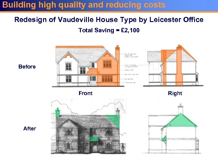 Building high quality and reducing costs Redesign of Vaudeville House Type by Leicester Office