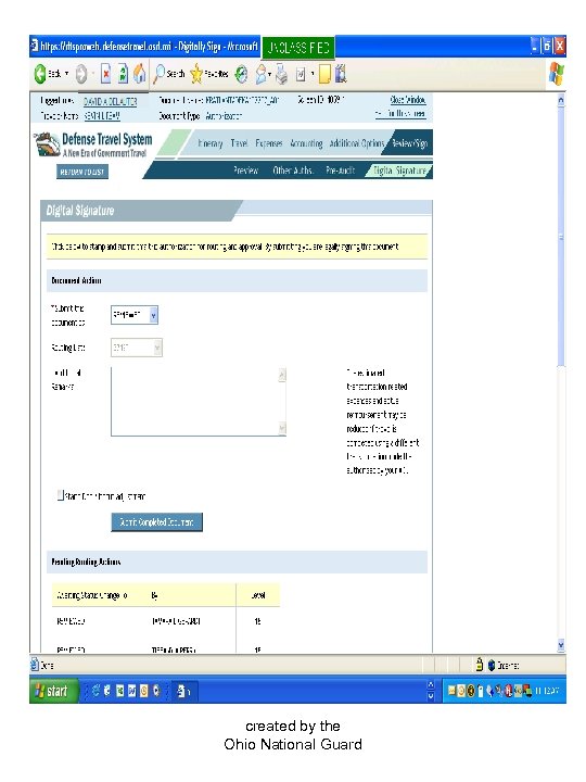 Make sure the stamp is “reviewed” Click “Submit Completed Document” created by the Ohio