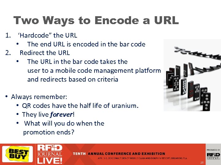 Two Ways to Encode a URL 1. ‘Hardcode” the URL • The end URL