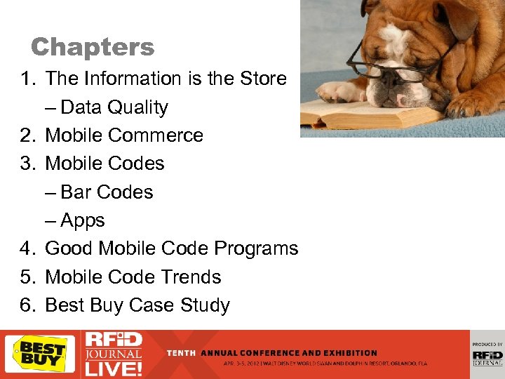 Chapters 1. The Information is the Store – Data Quality 2. Mobile Commerce 3.