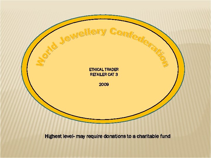 ETHICAL TRADER RETAILER CAT 3 2009 Highest level- may require donations to a charitable