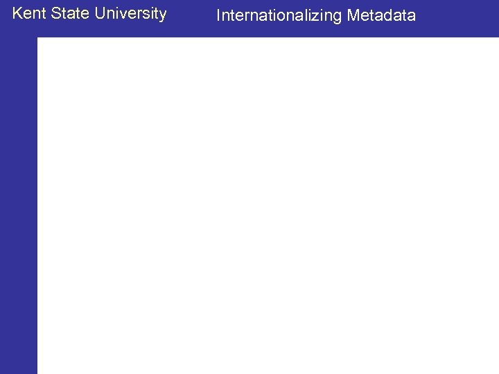 Kent State University Internationalizing Metadata 
