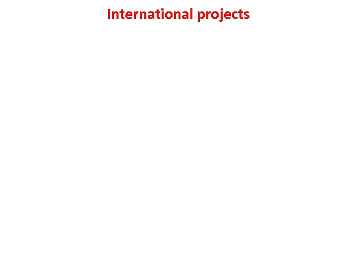 International projects 