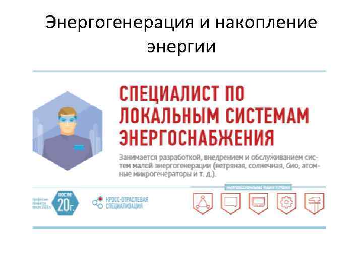 Энергогенерация и накопление энергии 