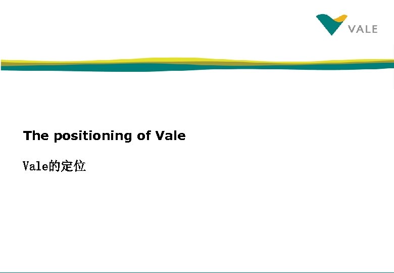 The positioning of Vale的定位 