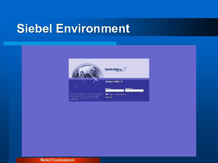 Siebel Environment 