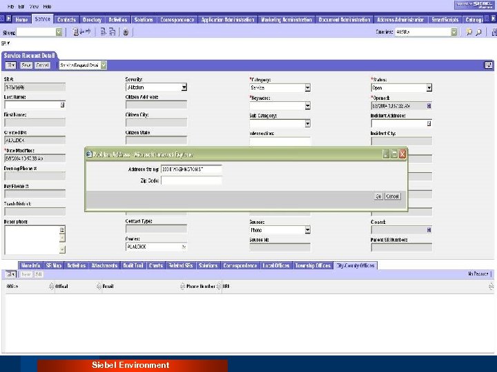 Siebel Environment 