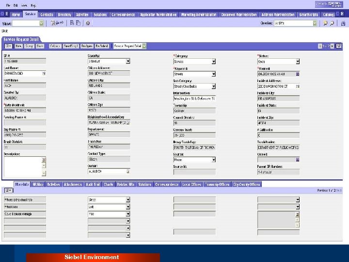 Siebel Environment 