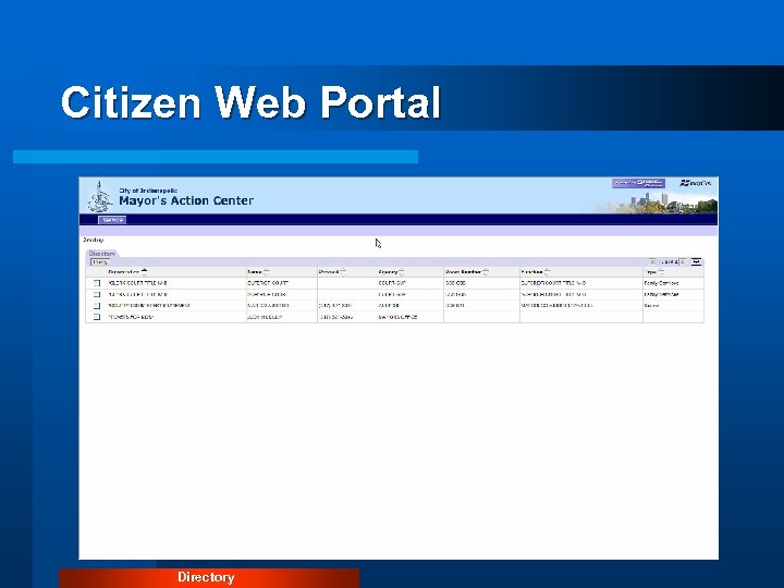 Citizen Web Portal Directory 