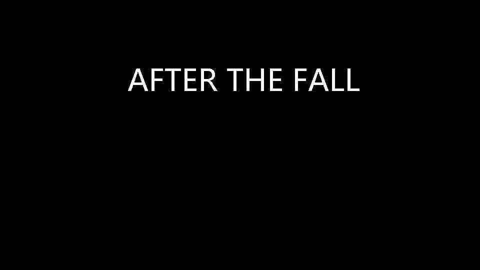 AFTER THE FALL 