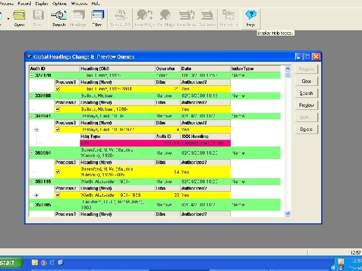 What is Global Headings Change? – When a change is made to a 1